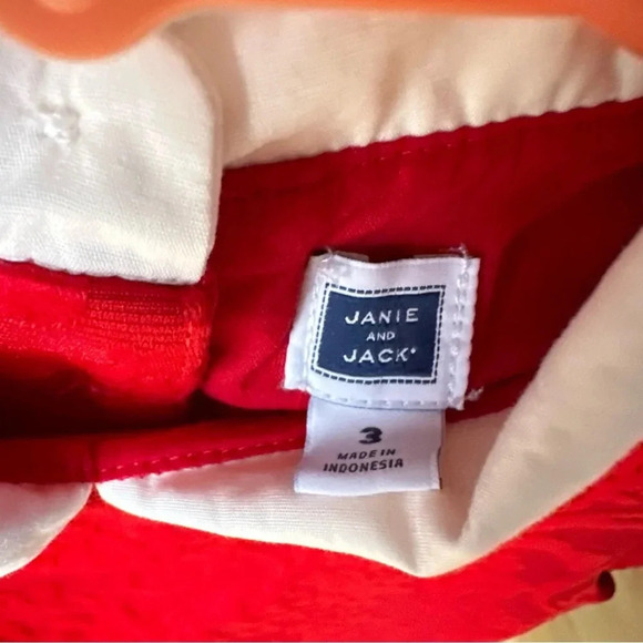 JANIE AND JACK Red Jacquard Holiday Dress Size 3 Floral Formal Valentines - Picture 8 of 8